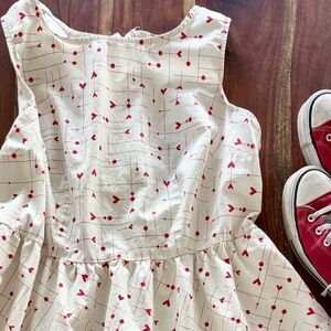Retrolicious Be Mine Red Heart Print Midi Dress Vintage Inspired Cottagecore 2x